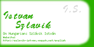 istvan szlavik business card